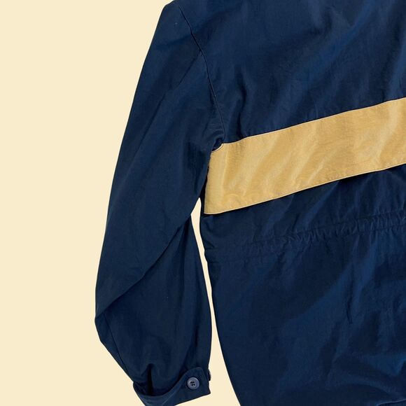 1990s US Naval Academy windbreaker jacket, size M blue/gold zip up Navy jacket - Picture 7 of 7
